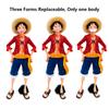 27cm One Piece Anime Figure Smiley Luffy Character Model Ornaments, Three Forms