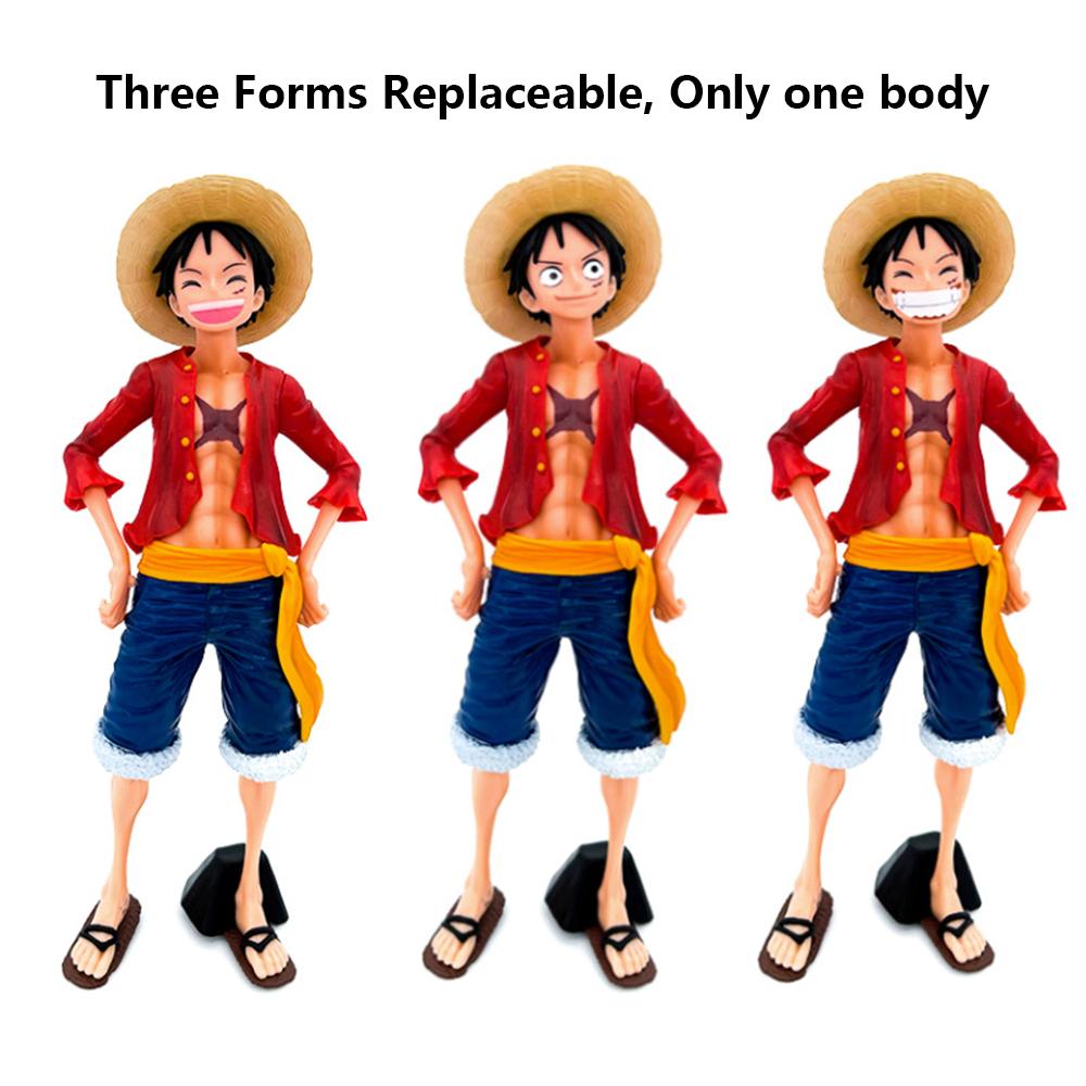 27cm One Piece Anime Figure Smiley Luffy Character Model Ornaments, Three Forms