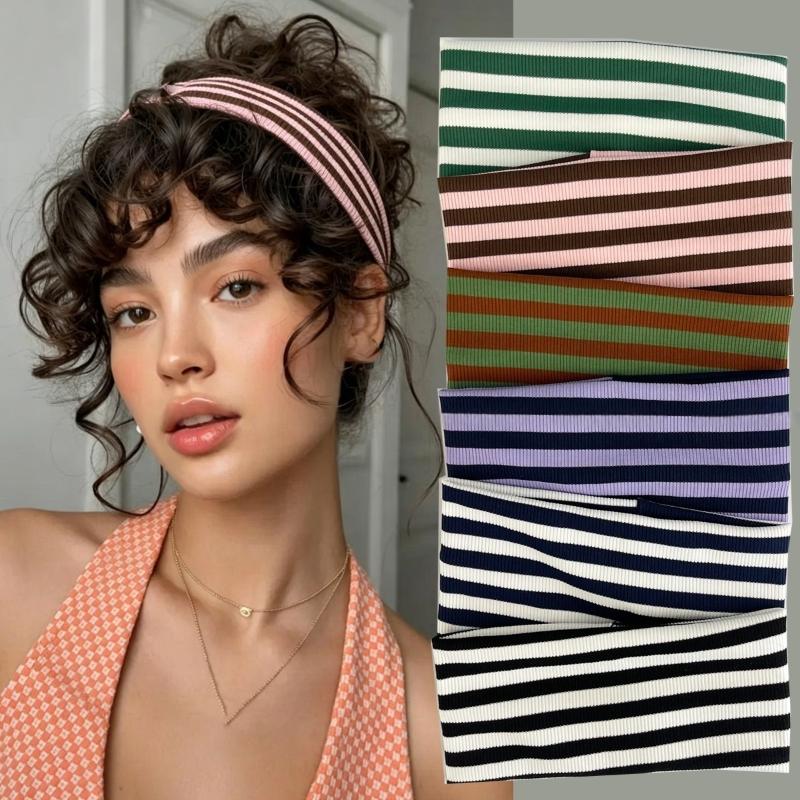 Unisex Fashion Striped Headband Comfortable Versatile Hair Accessory for Yoga and Sports