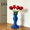 Home Decor Vase 2Pcs 3D Printed Fishtail Dress Decorative Flower Holder Office Indoor Plant Living Room Bedroom Table Shelf Gift for Housewarming