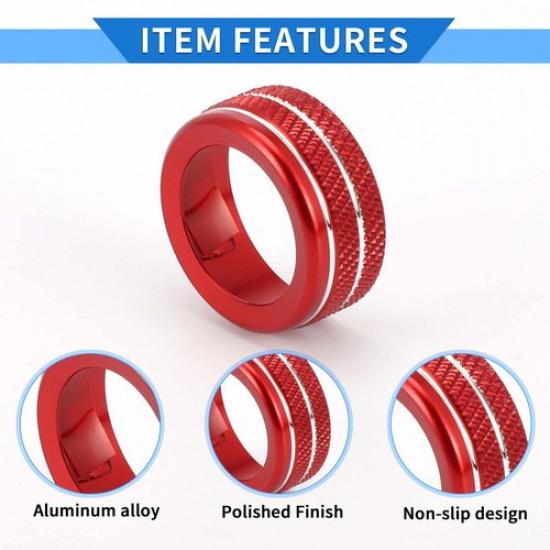 Audio Radio Media Tune Switch Knob Cover Ring TWO  for Toyota Tacoma 20-23