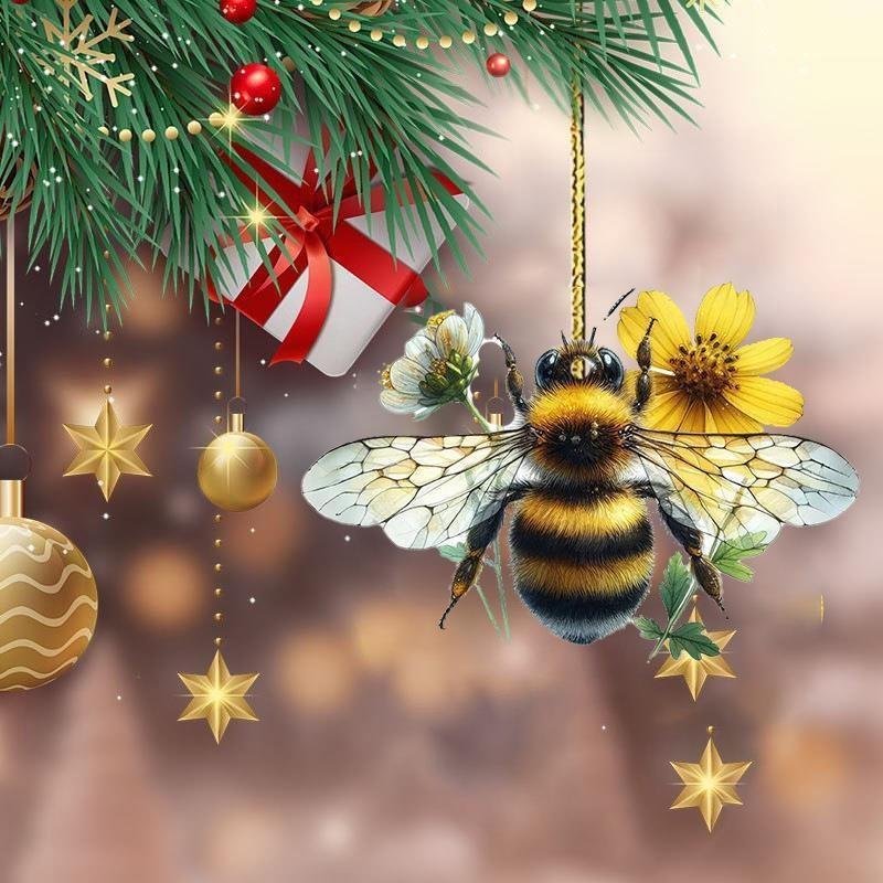 Cute Minimalist Acrylic Bee Car Decoration Gift For Festive Charm Interior