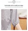 Stylish Round Neck Chiffon Pullover for Moms - Breathable Seven-Sleeve Summer Top for Middle-Aged & Elderly Women