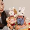 Rabbit Family Rabbit Plush Keychain Cute Fluffy Plush Rabbit Key Ring Bunny Keychain  Car Key Chain