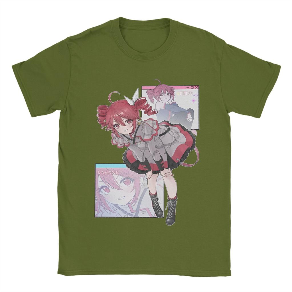 Oversized T Shirt Beach Kasane Teto  Fashion T-Shirts   Hip Hop  Cotton Tshirt for Mens Awesome Cheap Print Short Sleeve Tees