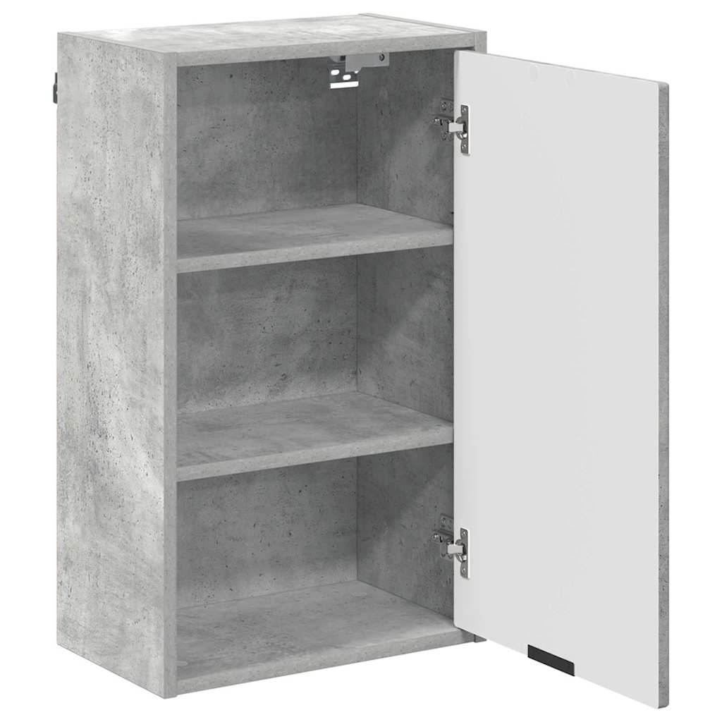 Bathroom Furniture Set with Shelf 3 Pcs Concrete Grey Particleboard