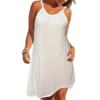 Solid Color Crew Neck Strap Dress, Slim Fit Vacation Beach Dress, Fashion Summer Casual Dress for Women, Hot Selling for Europe America