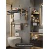 Wutuo Wall-Mounted Black Gold Bathroom Hardware Set