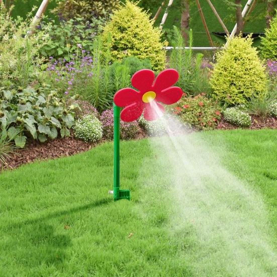 Dancing Flower Water Sprinkler Crazy Flower Sprinkler with Spike 360-Degree Rotating Lawn Sprinkler for Yard Watering Garden Irrigation Kids
