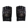 Fingerless Rivet Anti-slip Half Finger Gloves Cycling Gloves Skulls Gloves Motorcycle Gloves