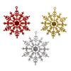 Three Dimensional Snowflake Hanging Ornaments 3Pcs Christmas Tree Snowflakes Ornaments, 10cm Glitter Plastic Glossy Electroplated Decorations