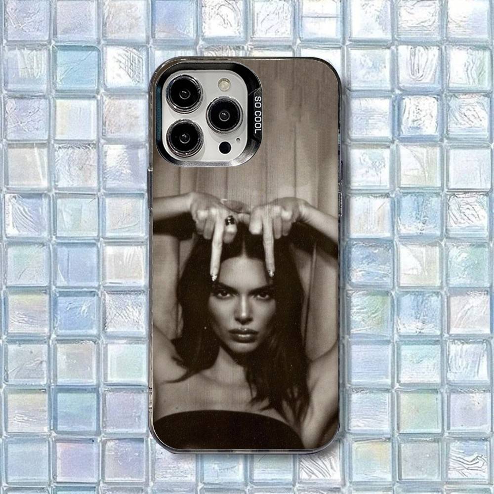 Fashion Kendall Jenner Phone Case For iPhone 16,15,14,13,12,11,8,7,Pro,Max,Plus,Mini,XS,SE Shockproof Matte Cover