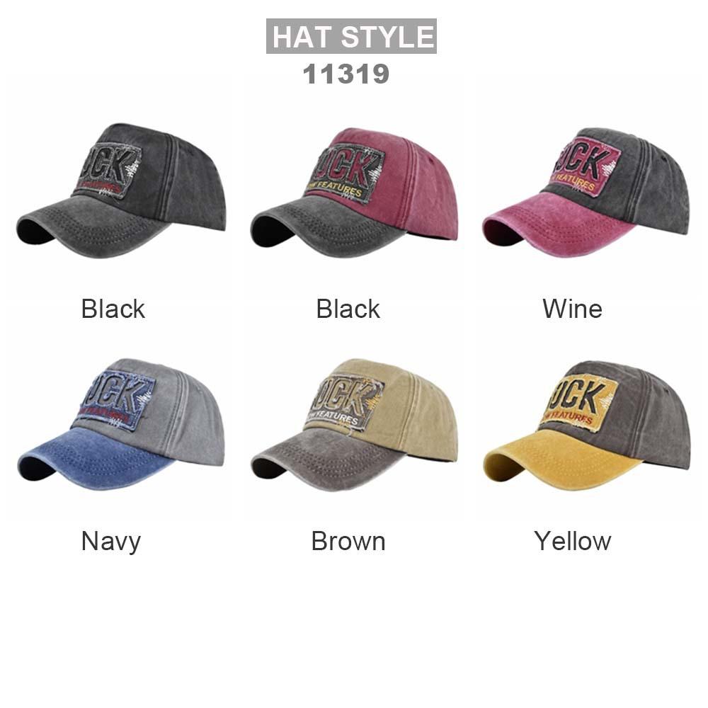 Rock stereo embroidered baseball cap distressed embroider duck tongue ancient hat sun protection sun hat men's hat