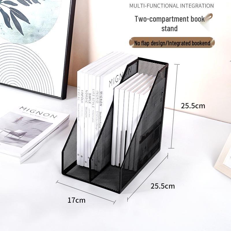 

Металлический настольный органайзер для хранения файлов: Вертикальная стойка для книг и газет Metal Upgrade 2-Link Bookstand Set of 1