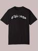 Chicago Graphic T-shirt - Black with White Gothic Lettering