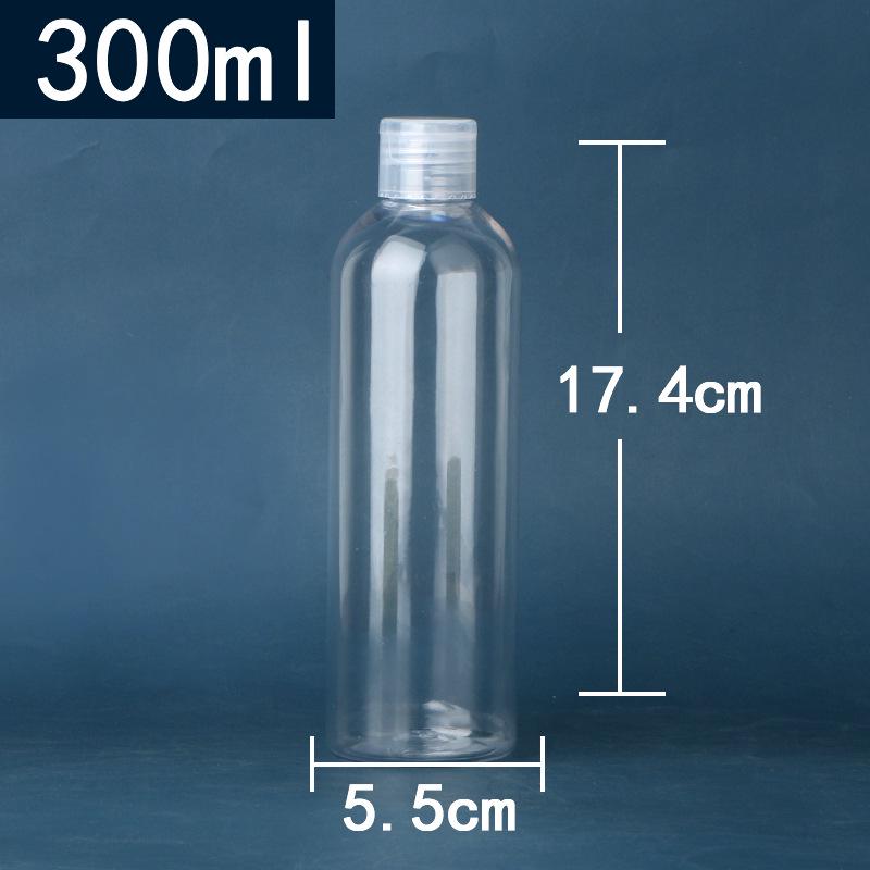 Transparent PET Plastic Flip-Top Bottle, 10/30/50/100 ml, Butterfly Cap for Lotion/Cosmetic Packaging.