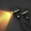 azumafy Motorcycle Turn Signal LED Motorcycle Turn Signal Small Set of 4 12V Universal LED Turn Signal Waterproof Mini Ultra Small Brightness Yel