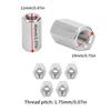 Pack of 5 M12 x 1.75-Pitch 40mm Length Metric Hex Coupling Nut 304 Stainless Steel