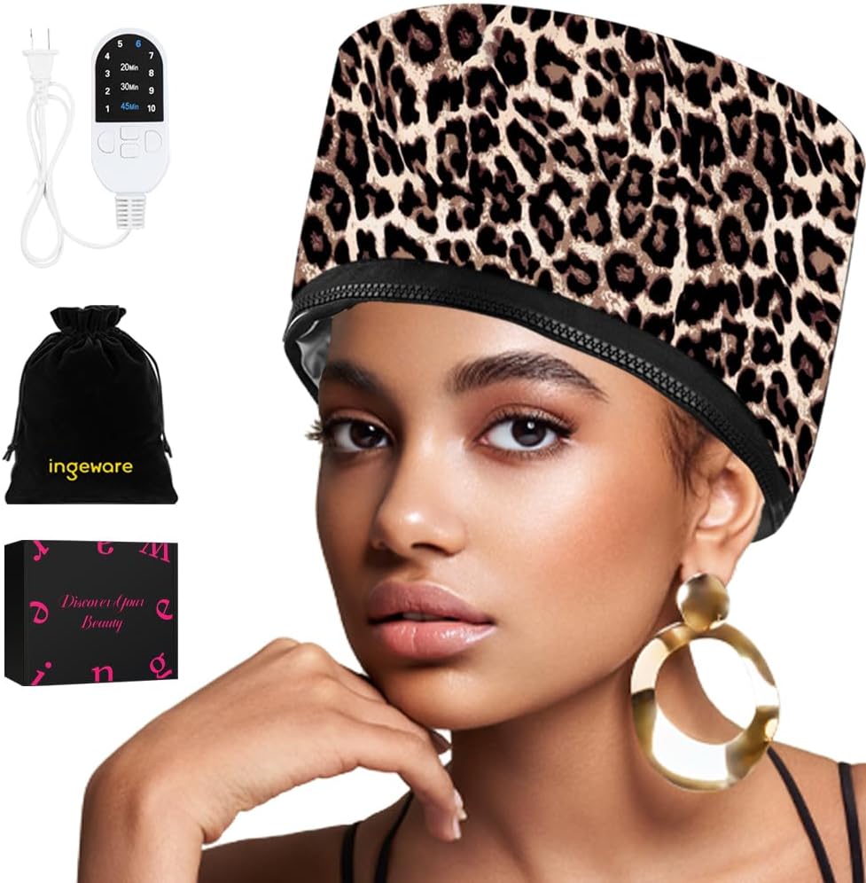 

Heat Cap for Deep Conditioning, Ingeware Thermal Cap for Hair Steamer Cap for Natural Hair Portable Electric Heat Hair Spa Cap f United States