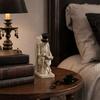 Shelf Display Skull Reader Figure for Desk Accent, Toilet Seat Book Scene, and Dark Humor Room Theme Presentation Piece for Seasonal Use