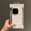 Phone Case For Iphone 17 Air 17E 16 15 14 13 12 11 Pro Max 16E Plus Pink Flowers Ins Simple Soft Cover