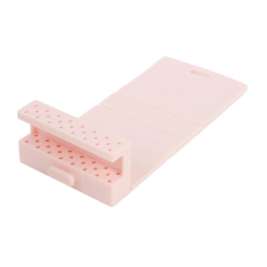 22 Holes Silicone Nail Drill Bit Holder Foldable Multipurpose Drill Bit Organizer Case Foldable Nail Tech Bits Storage Container