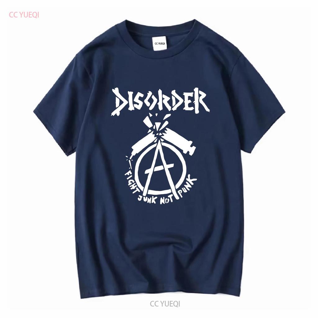 Disorder Fight Junk Thrash hardcore Punk rock band T shirt long or short sleeves vintage Washed graphic Unisex fashion Stylish