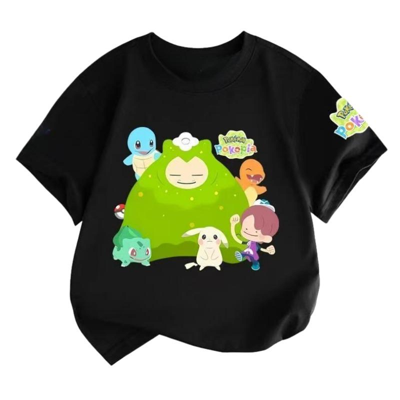 Pokémon Squirtle Evolution Printed Pure Cotton T-shirt Men and Women Spring/Summer New Collection Fashion Short Sleeved Shirt