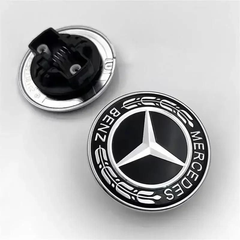 Nový 2025 Pro auto Mercedes Benz Kovový Plochý Znak na Kapotu 57mm Přední Znak Logo Pro Mercedes Benz AMG W212 W213 W205 W177 W247 W176