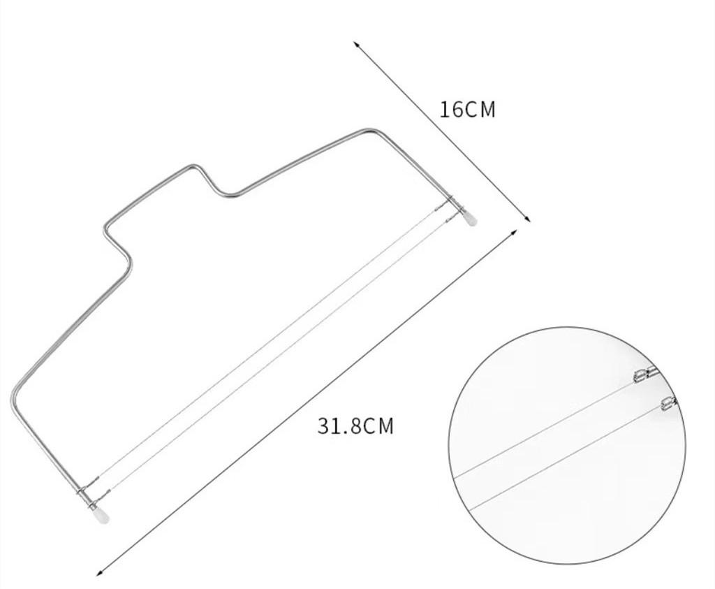 Stainless Steel Double Wire Adjustable Cakes Cutter Cupcakes Levelers Fondant Leveling Layer Slicer Baking Decorating Tool