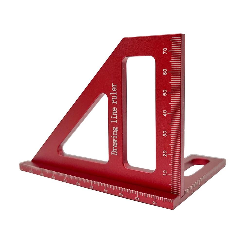 Carpenter Square -Woodworking Square Protractor Aluminum Miter Triangle Ruler 3D Multi Angle 45/90 Degree Layout Measuring Ruler