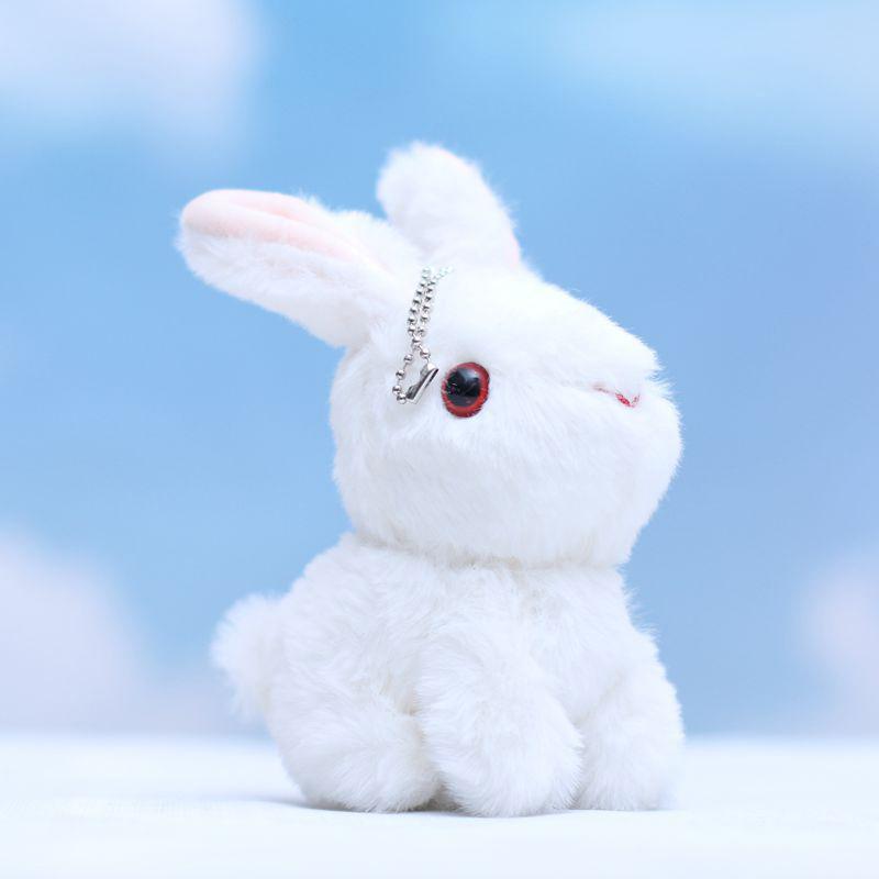 Cartoon Cute Bunny Pendant Plush Toy Keychain Backpack Accessories Ornament Gifts