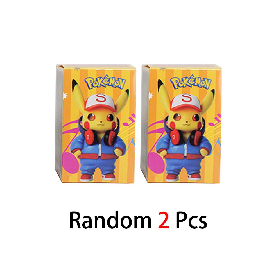 New Pocket Monsters Cartoon Movie Anime Character Pikachu Gengar Mewtwo Gurado Action Model Toy Blind Box Random Trendy Mystery Surprise Collectible
