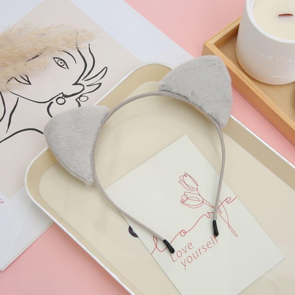 Cat Ears Furry Headbands for Women and Girls, Makeup of Party Decoration, Daily Wearing, Cute