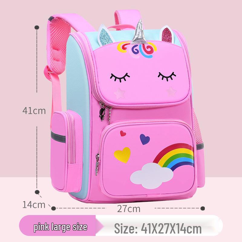 Unicorn Lightweight Wear-Resistant Backpack for Girls - Ideal for Elementary Students
