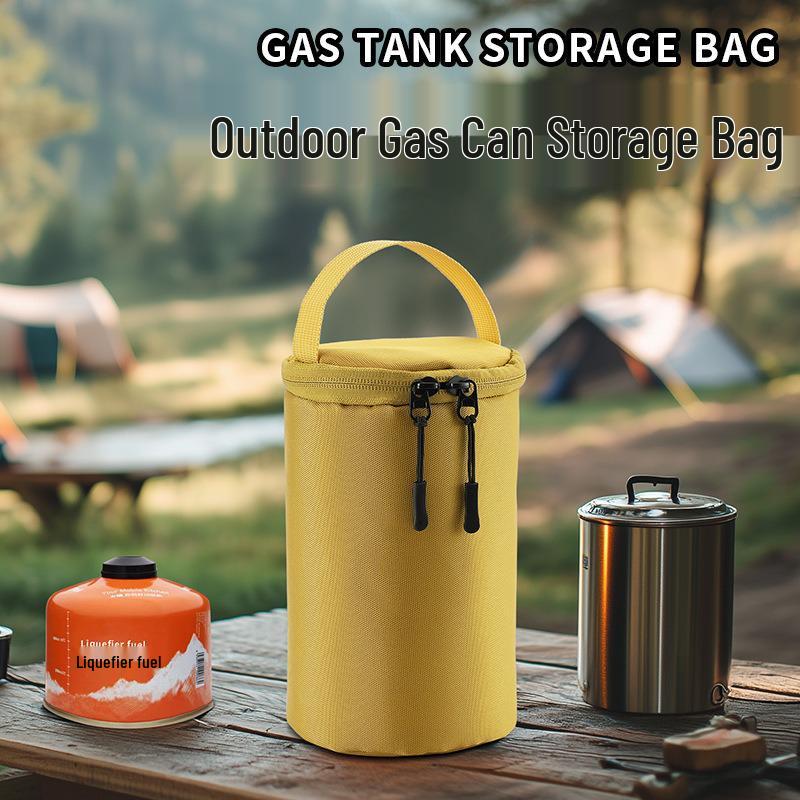 Outdoor Round Cylinder Gas Lantern Storage Bag – Portable, Anti-Collision Pouch for Camping