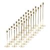 Elegant European Candle Holder Set: Electroplated Three-Piece Metal Ornament for High-End Dining and Wedding Décor.