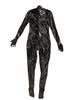 Sexy Zentai Faux Latex Leather Hollow Out Breast Jumpsuit Wetlook Exotic Cosplay Full Body Bodysuit Elastic Shaping Tights