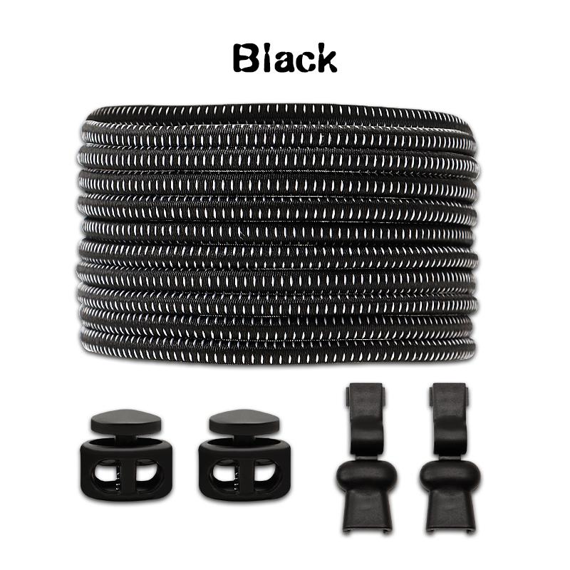 1Pair/3Pair Round Tennis Lazy Laces Without Ties Unisex Elastic Shoelaces Sneakers No Tie Shoe Laces Adult Kids Shoe Accessories