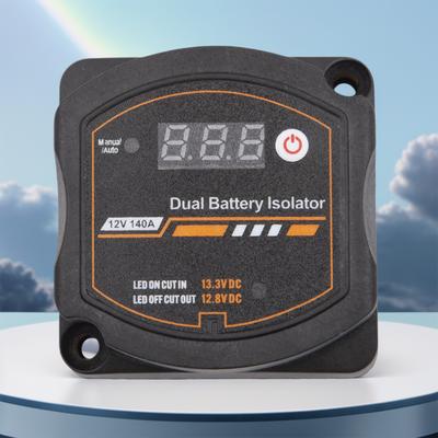 Dual Battery Isolator with Digital Voltmeter Auto Manual Voltage Sensitive Relay for Car Marine Boat