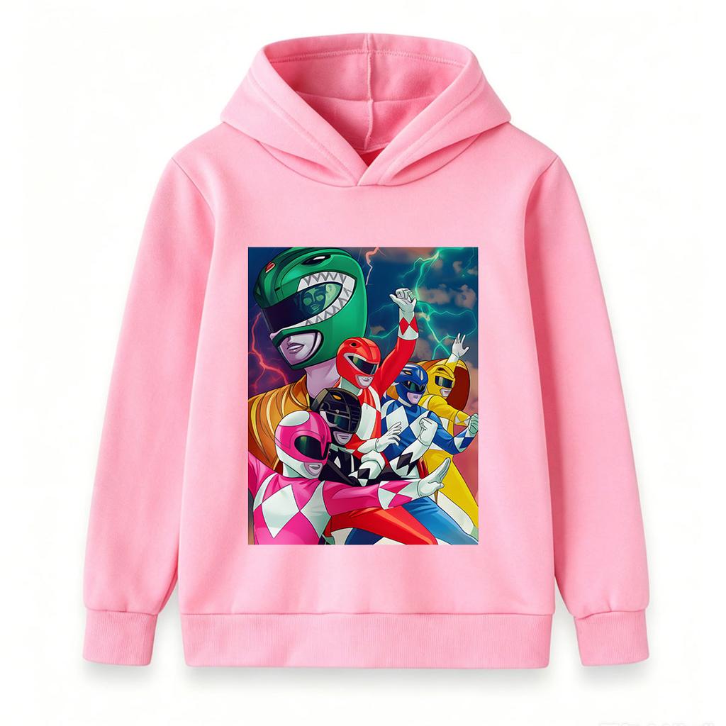 Kids Boys Girls Casual Long Sleeve Crewneck Hoodie, Cool Colorful Superhero Team Printed Soft Pullover Sweatshirt for Daily Wear and Themed Party Acti