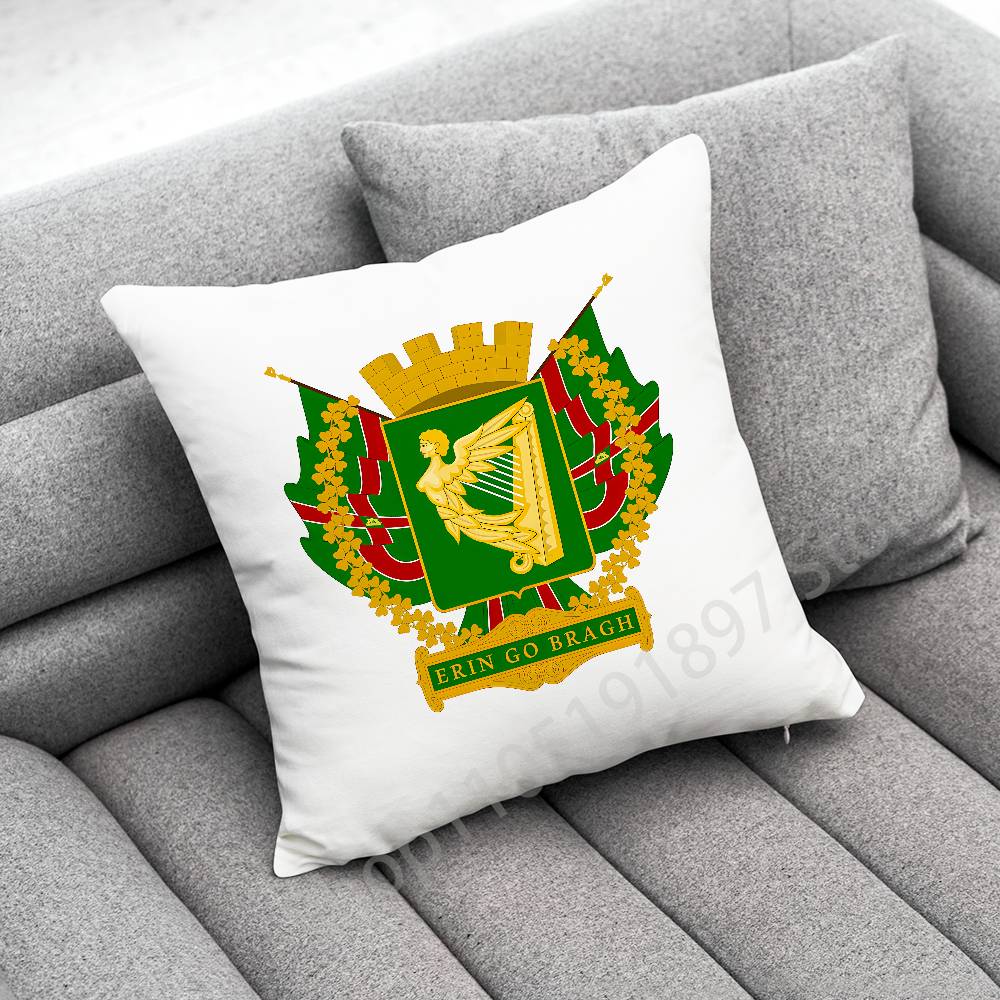 Ireland Flag Irish Harp Erin Go Bragh Throw Pillow Case For 50cm 40cm 55cm 45*45cm 30cm Square Bedroom Pillowcase Cover
