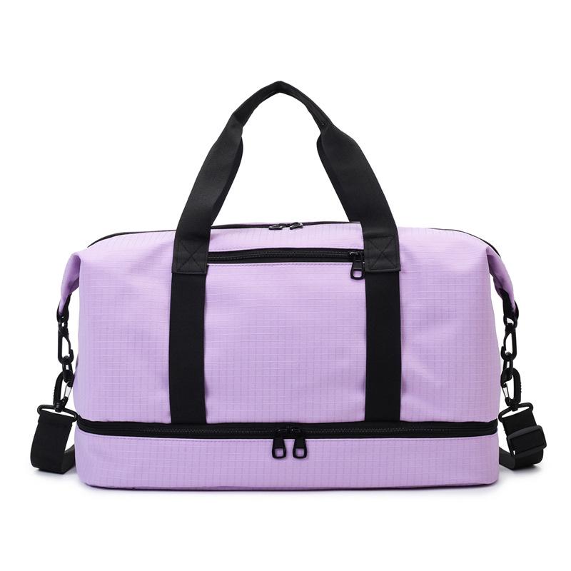

Large Capacity Travel Bag: Waterproof, Breathable, Sports and Fitness Bag with Wet/Dry Separation for Short Trips One Size фіолетовий