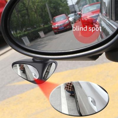 1 pièce Miroir d'angle mort de voiture Convex Rotatif à 360 degrés 2 Côtés Extérieur Automobile Rétroviseur de stationnement Accessoires de sécurité.