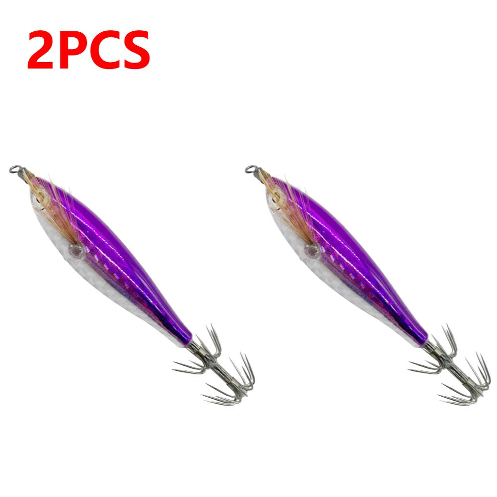1-10PCS Luminous Fishing Lure Octopus Cuttlefish Fishing Bait Squid Jig Squid Hook Tackle Wood Shrimp Saltwater Fishing Baits