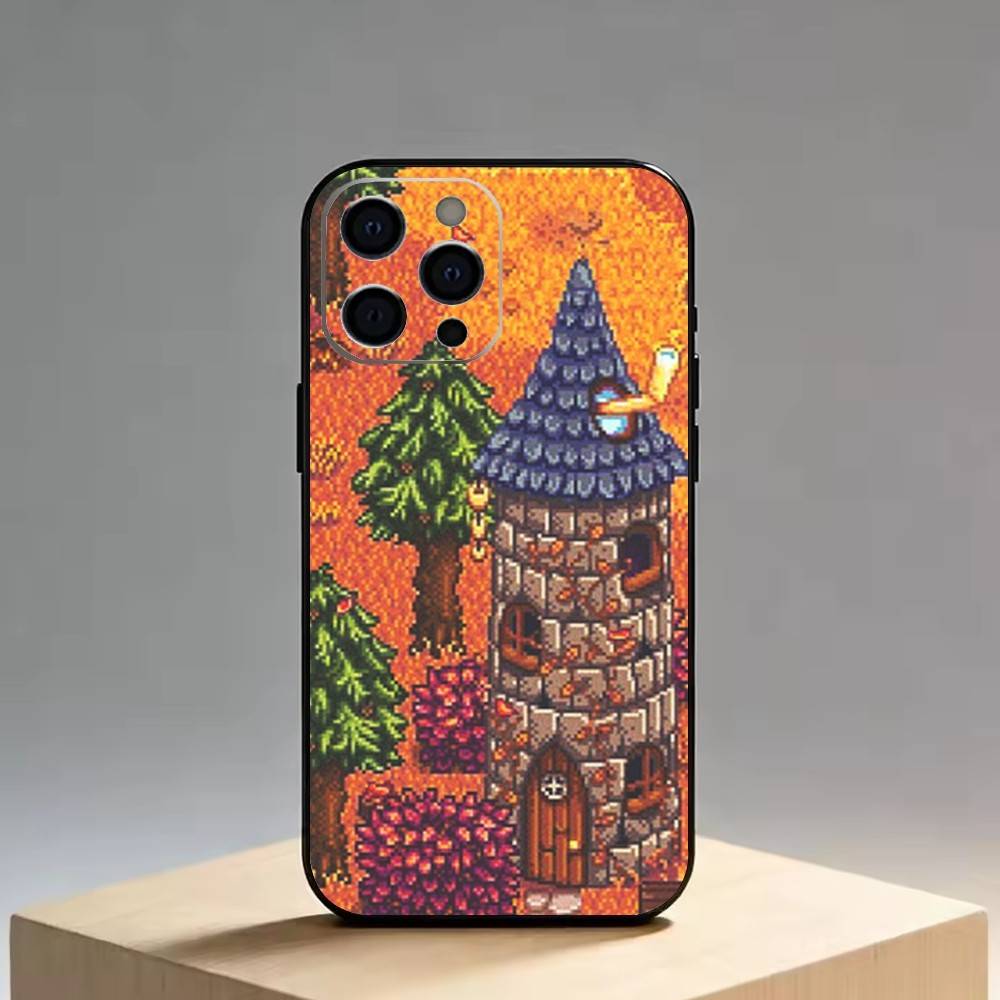 Stardew Valley   Phone Case For iPhone 17,16,15,14,13,12,11 Plus,Pro Max,XS,Soft Silicone Black Cover