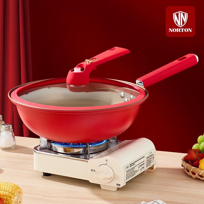 Norton Red Titanium Micro-Pressure Wok