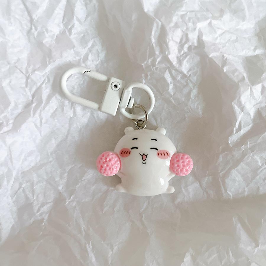 6Pcs Sanrio Chiikawa Keychain Kawaii Anime Hachiware Usagi Cute Anime Series Backpack Bag Pendant  Key Accessories Birthday Gift