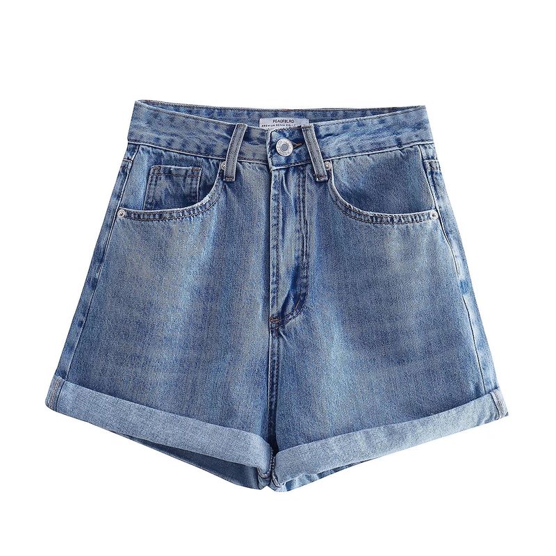 

Kaslead Casual Mommy Bermuda Denim Shorts Blue L