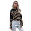 Women's Crew Neck Knitwear, Striped, Long Sleeve